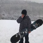 Danny na snowboardu