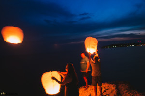 Pouštění lampionů štěstí v Chorvatsku